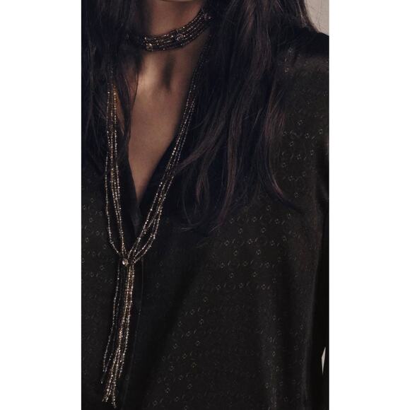 Zara chocker and long beaded necklace set - Picture 4 of 4